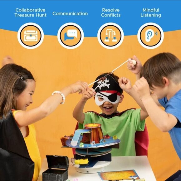 Aha! Teamwork, The Hunt for the Lost Treasure STEM Board Game for 5-8 yrs Family - Picture 6 of 10